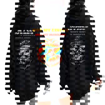 Sloth Not My Circus Retro Sunglasses Kids Adults Women Oversized Hoodie Back Print | Mazezy