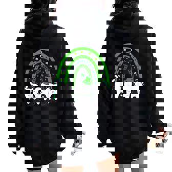 Smiling Th St Patrick's Day Rainbow Dentist Women Oversized Hoodie Back Print | Seseable CA