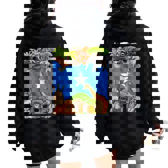 Somalia Flag Somali Roots Somali Pride Somali Heritage Women Oversized Hoodie Back Print | Mazezy