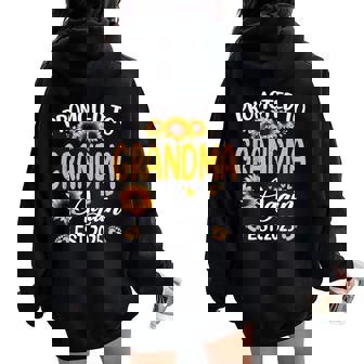 Soon To Be Grandma Again Promoted To Grandma Again Est 2025 Women Oversized Hoodie Back Print | Mazezy
