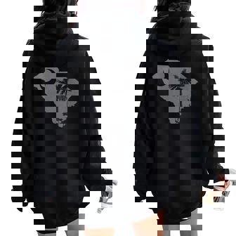 South Carolina Palmetto Moon State Map Flag Pride Vintage Women Oversized Hoodie Back Print | Mazezy