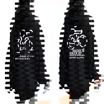 Spandex Is My Business Casual Women Oversized Hoodie Back Print | Mazezy