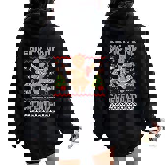 Spicy And Caffeinated Coffee Women Gingerbread Christmas Women Oversized Hoodie Back Print | Mazezy