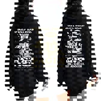 Spread Those Pages Like A Good Girl Smutty Spicy Book Women Oversized Hoodie Back Print - Thegiftio