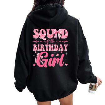 Squad Of The Birthday Girl Family Pink Coquette Bow Women Oversized Hoodie Back Print | Mazezy