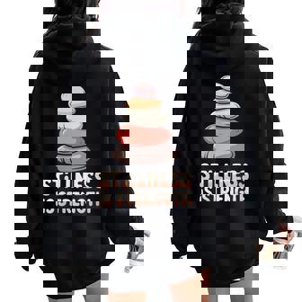 Stacker s For Rock Balancing And Zen Stone Stacking Women Oversized Hoodie Back Print | Mazezy