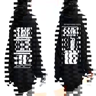 Straight Outta 1987 Womenintage 1987 Birth Of Birthday レディース オーバーサイズ パーカー バックプリント - Kawaiitshirt