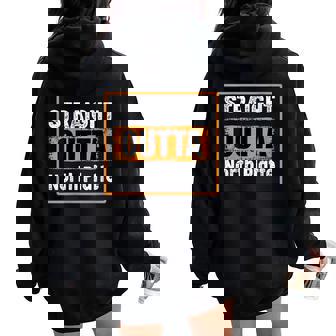 Straight Outta North Platte Nebraska USA Distressed Vintage Women Oversized Hoodie Back Print | Mazezy