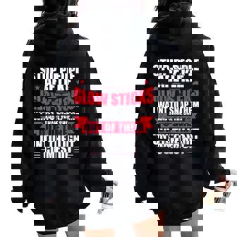 Stupid People Are Like Glow Sticks Gift Women Oversized Hoodie Back Print | Mazezy