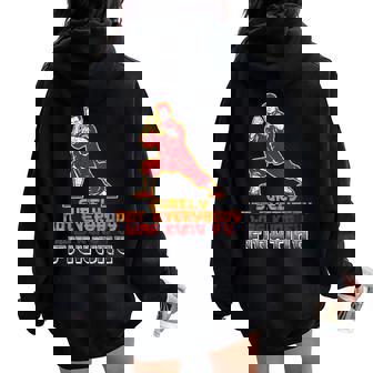 Surely Not Everybody Was Kung Fu Fighting Women Oversized Hoodie Back Print | Mazezy