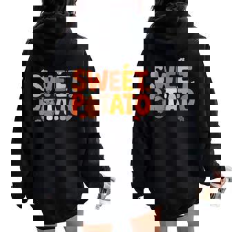 Sweet Potato And Kind Of Rude Potato Couples Thanksgiving Women Oversized Hoodie Back Print | Mazezy