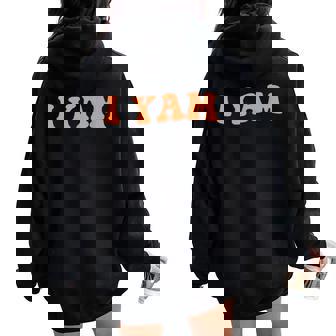 My Sweet Potato Is Pregnant Matching Couples Fall Pregnancy Women Oversized Hoodie Back Print | Mazezy