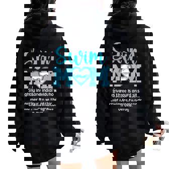 Swim Mom Definition Swim Mama Swimming Mom Of A Swimmer Mom Women Oversized Hoodie Back Print | Seseable CA