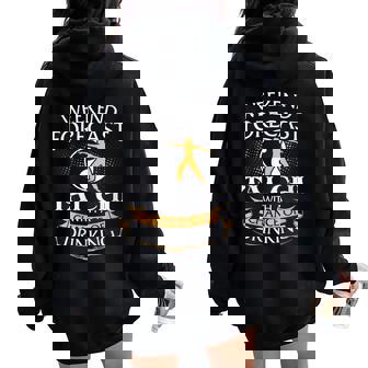 Tai Chi Practitioner Drinking And Qigong Women Oversized Hoodie Back Print | Mazezy