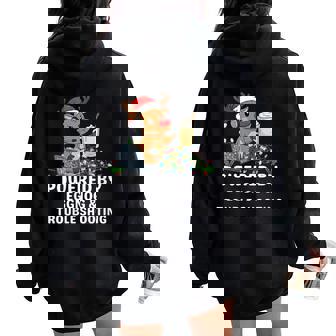 Tech Support Eggnog Trouble Shooting Christmas IT Geek Women Oversized Hoodie Back Print | Mazezy