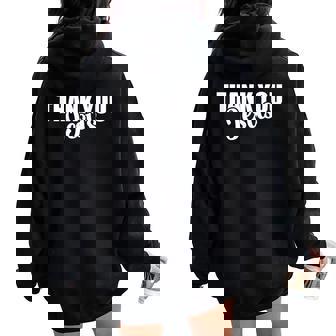 Thank You Jesus Faith Based Christian Bible Gospel Message Women Oversized Hoodie Back Print | Mazezy