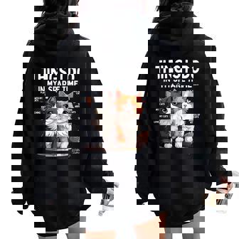 Things I Do In Mypare Time Cat Lover Men レディース オーバーサイズ パーカー バックプリント - Kawaiitshirt