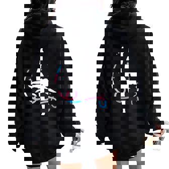 Transsexual Gymnast Acrobat Gymnastics Trans LGBTQIA Pride Women Oversized Hoodie Back Print | Mazezy