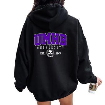 Umhb Of Technology Arch Retro For Women Women Oversized Hoodie Back Print - Thegiftio UK
