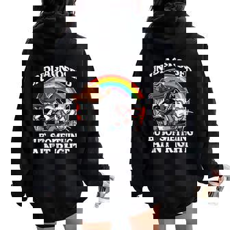 Undiagnosed But Something Aint Right Raccoon Women Women Oversized Hoodie Back Print | Seseable FR