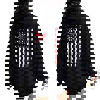 USA American Flag Plumber Men Women Plumbers Patriotic Women Oversized Hoodie Back Print | Mazezy
