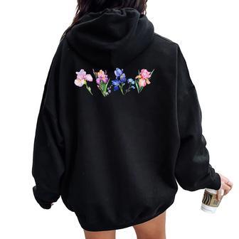 Victoria's Secret Women's Iris Floral Black Small Short Sleeve Classic Fit Women Oversized Hoodie Back Print - Thegiftio UK