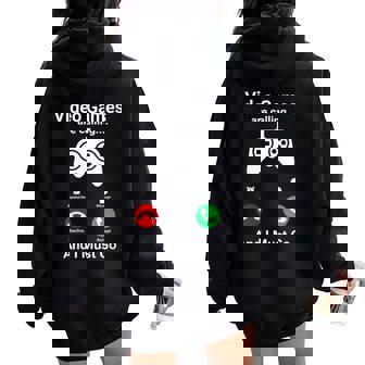 Video Games Are Calling And I Must Go Gamer Women Oversized Hoodie Back Print - Thegiftio