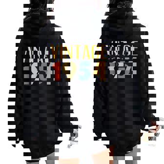 Vintage 1954 Divertido 72 Cumpleaños Hombre 72 Años Women Oversized Hoodie Back Print - Regaloses