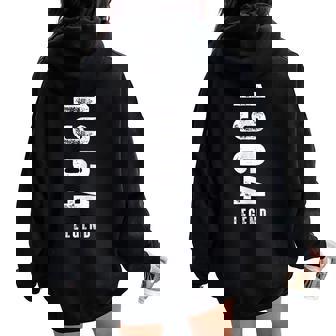 Vintage 1960 Legend Birthday Fathers Day Women Oversized Hoodie Back Print - Thegiftio