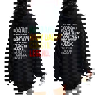 Vintage Husband Baby Daddy Coastie Legend Women Oversized Hoodie Back Print | Mazezy