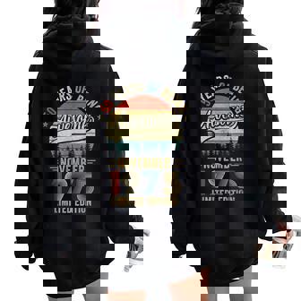 Vintage November 1975 Old 50Th Birthday Women Women Oversized Hoodie Back Print | Seseable FR