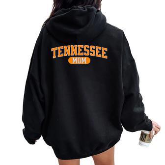 Vintage Tennessee Mom Bold Retro Varsity Lettering Women Oversized Hoodie Back Print - Thegiftio UK