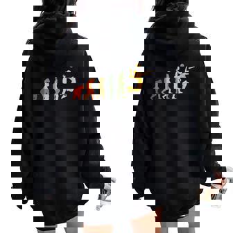 Volleyball Evolution Volleyballs Balls Vintage Volleyball Women Oversized Hoodie Back Print | Mazezy