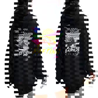 Water Rafting Retro 80s 90s River Rat Water Sports Women Oversized Hoodie Back Print | Mazezy
