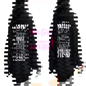 Welder Wife Welder Girlfriend Women Birthday Tank Top Women Oversized Hoodie Back Print | Mazezy