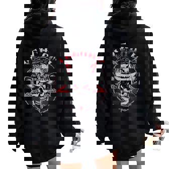 Western Goth Girl Alt-Country Subculture Emo Gothic Yeehaw Women Oversized Hoodie Back Print | Mazezy