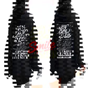 When It Comes To My Child I Will Smile In My Hot Mother Women Oversized Hoodie Back Print | Seseable CA