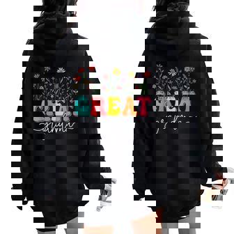 Wildflowers Great Grandma Floral Mother's Day Great Grandma Women Oversized Hoodie Back Print | Seseable UK