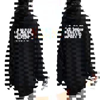 Wildflowers Nanny Floral Mother's Day Nanny Women Oversized Hoodie Back Print - Thegiftio