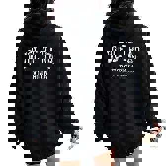 Wolf Trap VA J05 Vintage Athletic Sports Women Oversized Hoodie Back Print | Mazezy