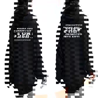 Women's Studies Student Donations Accepted Feminist Women Oversized Hoodie Back Print | Mazezy