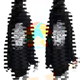 Woodworker Graphic Retro Woodworking Gnome For Carpenters Women Oversized Hoodie Back Print | Mazezy