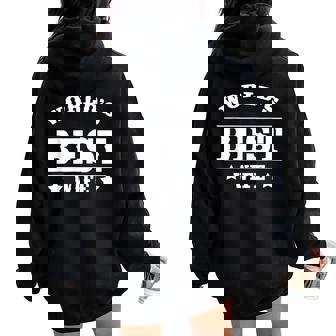 World's Best Wife 面白いウェディングギフトシャツ レディース オーバーサイズ パーカー バックプリント - Kawaiitshirt