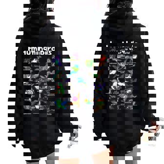 World Hummingbirds Of The World Women Oversized Hoodie Back Print | Mazezy