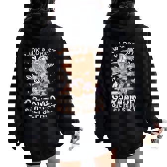 World's Best Grandma Sleep Yorkie Dog With Puppy Women Oversized Hoodie Back Print - Thegiftio