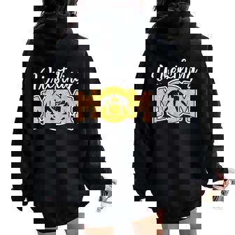 Wrestling Mom Wrestle Wrestler Parent Mother Mama Women Oversized Hoodie Back Print - Thegiftio