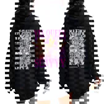 Yas Queen Slay Meme Sarcastic Costume Women Oversized Hoodie Back Print | Seseable CA