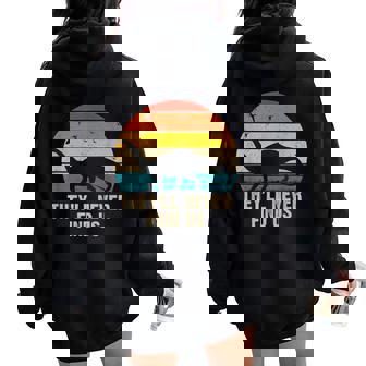 They'Ll Never Find Us Brachiosaurus Dinosaur Men Women Boys Women Oversized Hoodie Back Print | Mazezy