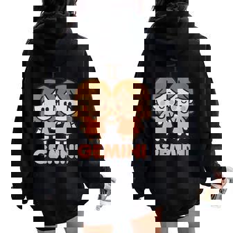 Zodiac Sign Gemini Astrology Horoscope Gemini Women Oversized Hoodie Back Print | Mazezy