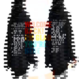 おかえりなさい、ここに来てくれて嬉しいです 男性 女性 子供 レディース オーバーサイズ パーカー バックプリント - Kawaiitshirt